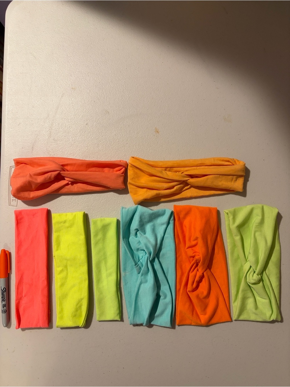 Stretchy Neon Headband Set (7) - Bright Multicolor Pack